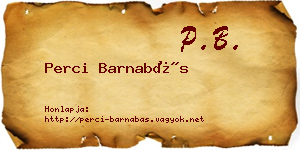 Perci Barnabás névjegykártya